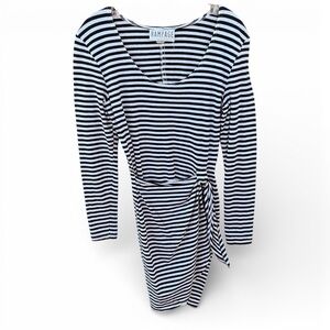 Rampage Monochrome Striped Dress
